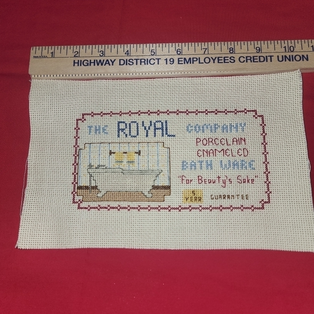 Cross-stitch handmade art decor. Just needs a frame
